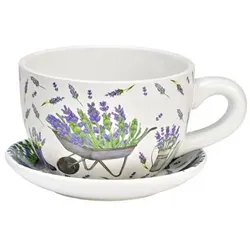WURM Blumentopf Tasse Lavendel Keramik Größenauswahl