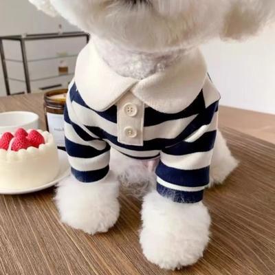 Inspired Living CoolBreeze Striped Dog Shirt With Polo CollarCoolBreeze Striped Dog Shirt With Polo Collar blue xl