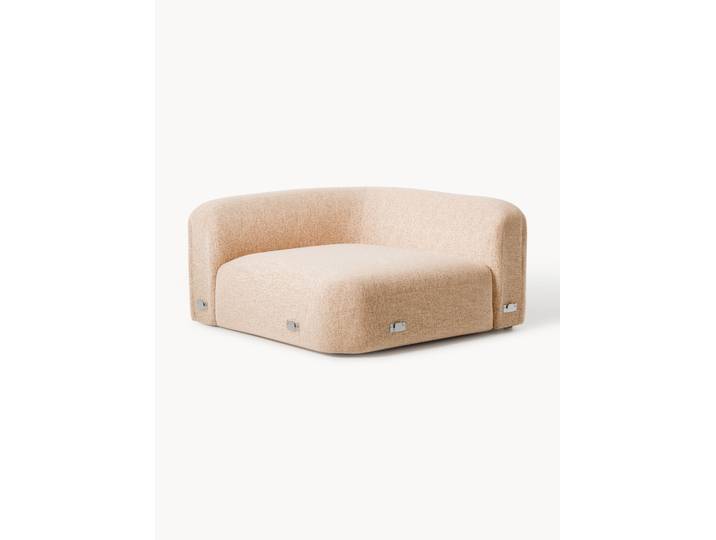 Rundes Bouclé-Eckmodul Wolke