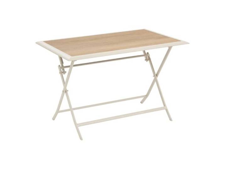 Table de jardin pliante 4 places 110x71cm AZUA beige - Hespéride