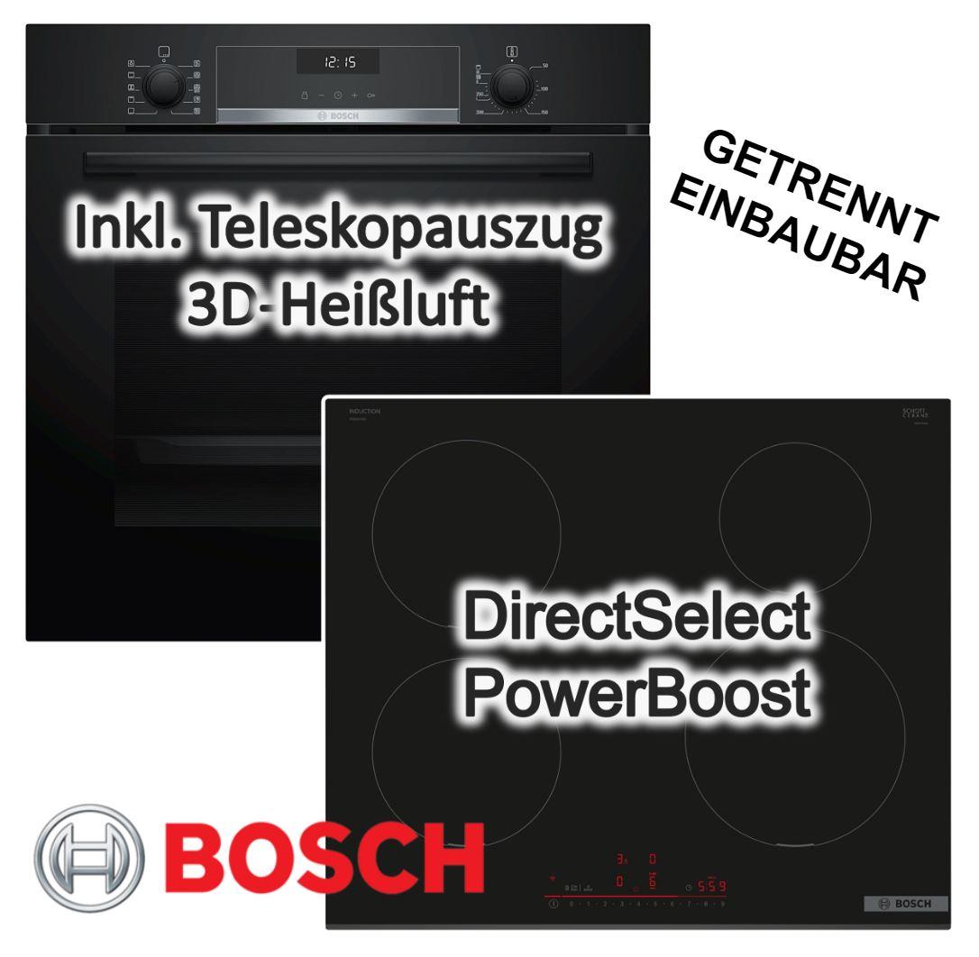 Herdset Bosch Backofen AutoPilot Air Fry+ Induktionskochfeld HomeConnect autark 60 cm