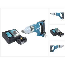 Makita, Elektroblechschere, DJS 200 RF1 Akku Blechschere 18 V 2,0 mm Brushless + 1x Akku 3,0 Ah + Ladegerät