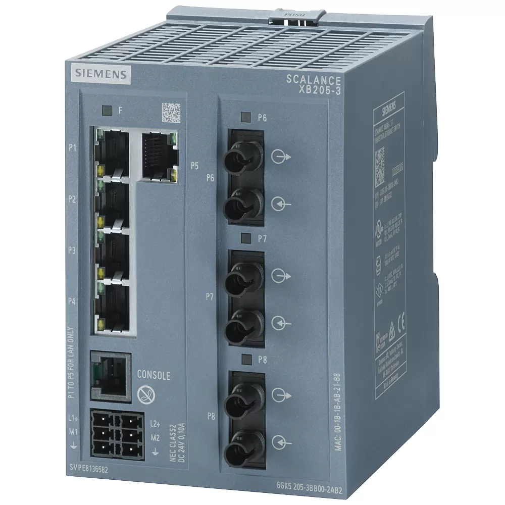 Siemens SCALANCE XB205-3 (ST, E/IP), Managed