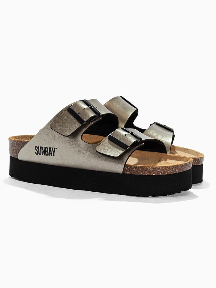 Sunbay Pantoletten "Edelweiß" in Gold - 38