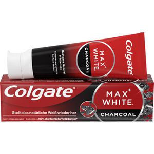 Colgate Zahnpasta Max White Charcoal, weiße Zähne, mit Aktivkohle, 75ml