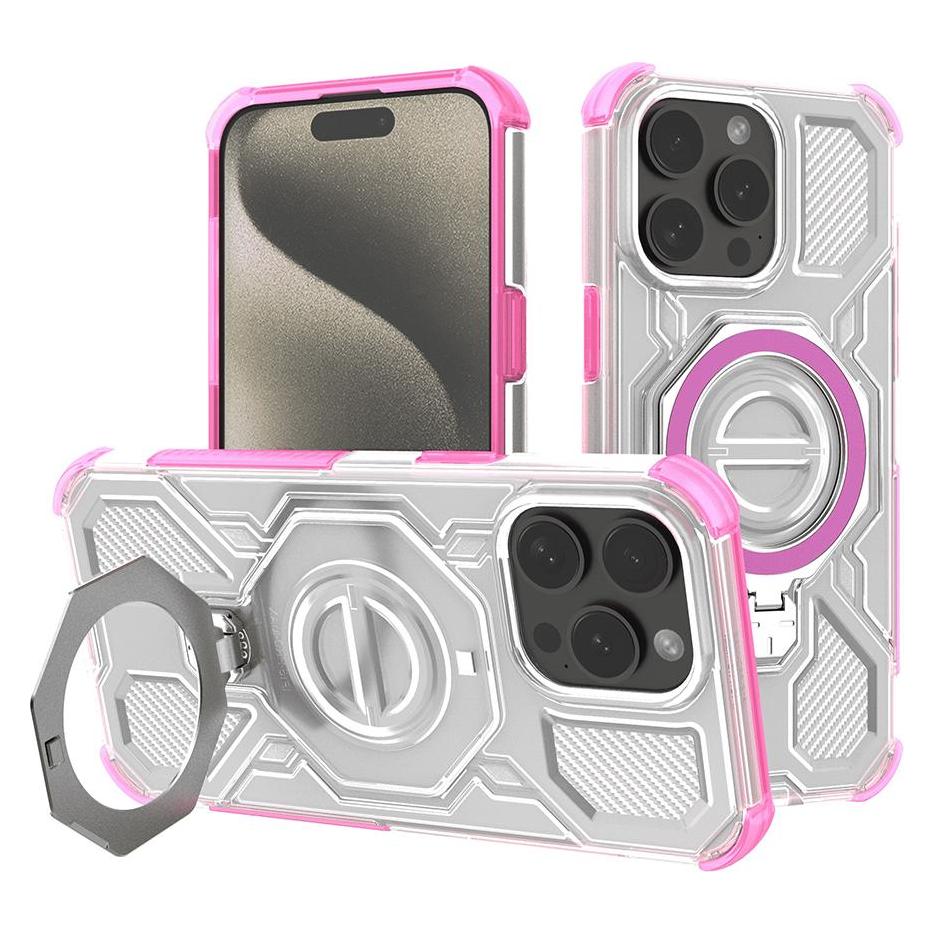 Techsuit - Carbon Shield PRO - iPhone 15 Pro - Pink Transparent (Apple iPhone 15 Pro) (59456607)