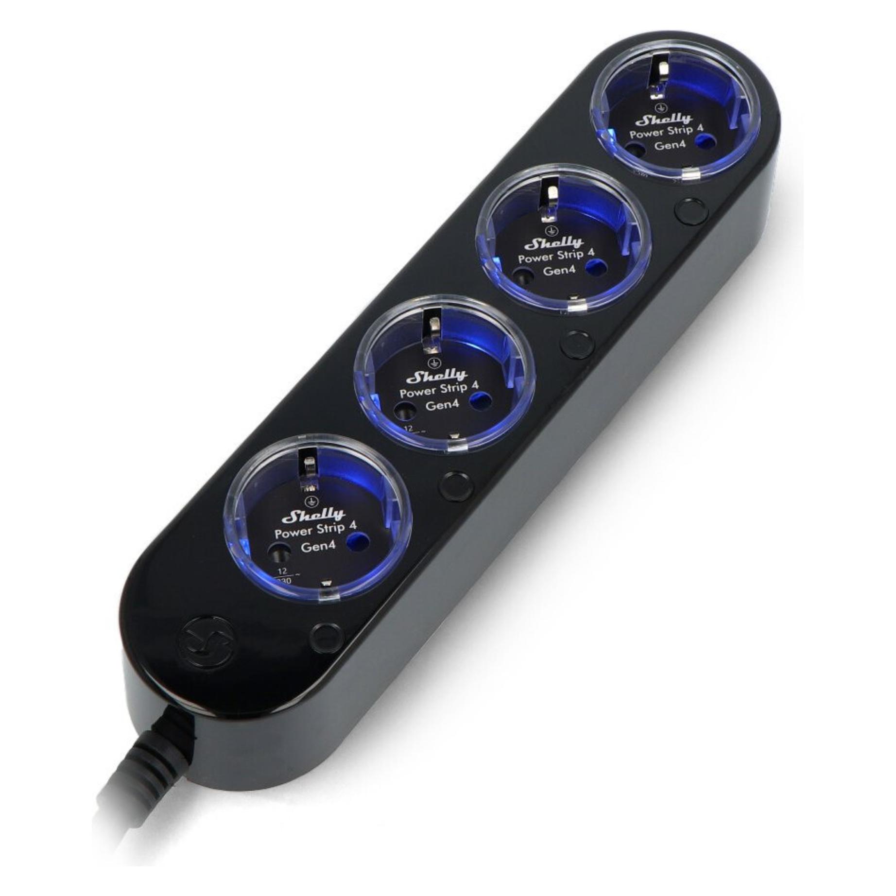 Shelly Power Strip 4 Gen4 (4x, CEE 7/3, 1.50 m) (Shelly_PS4_Gen4_s)