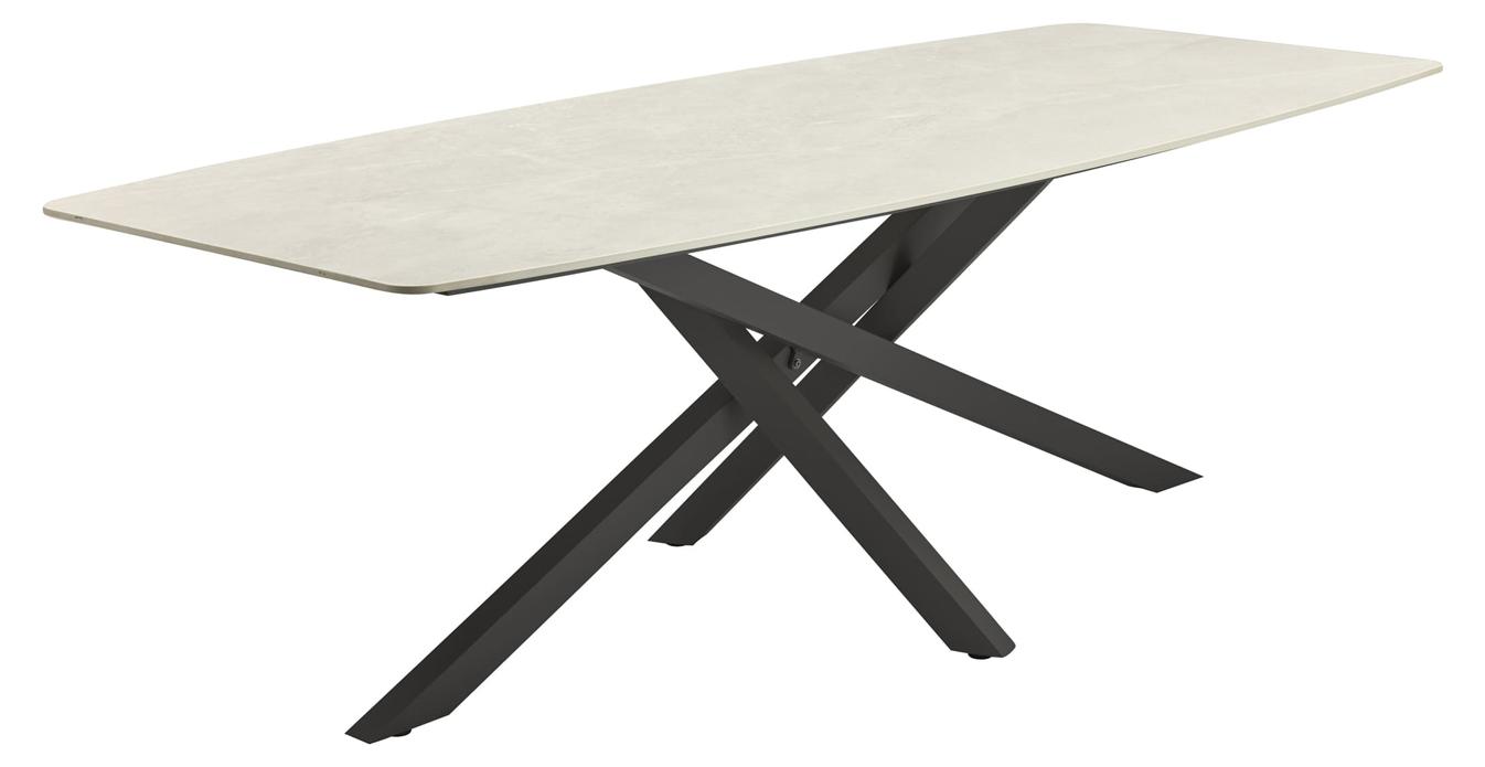 Gartentisch Concord Esstisch Terrassentisch 200x100x75cm sintered stone Anthrazit-Beige