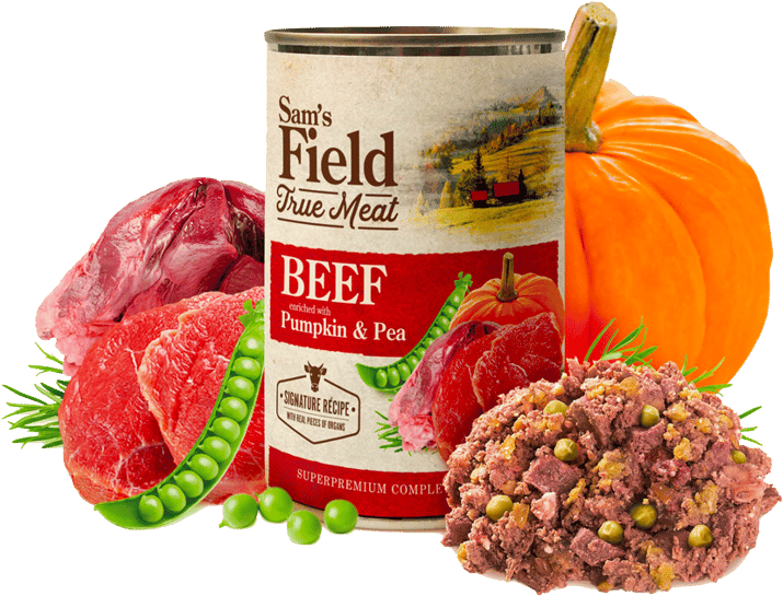 Sams Field True Meat Beef with Pumpkin & Pea 6 uds x 400g