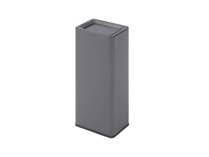 juanluck-s Müll kann, Mülleimer mit Deckel, Edelstahl-Mülleimer Klappdeckel for Küche, Wohnzimmer, Hotel für Innenräume(Gray)
