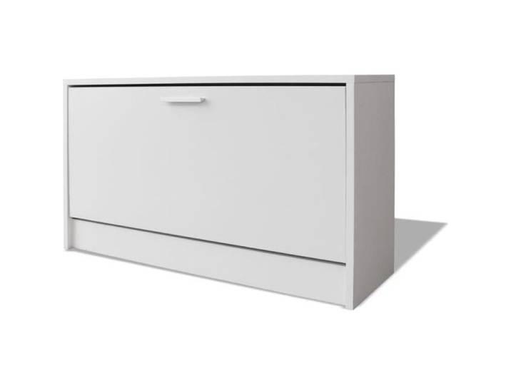 Banc à chaussures 80 x 24 x 45 cm Blanc