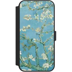 Nivocase Klapphülle für Apple iPhone 14 Pro Max Handyhülle aus Kunst Leder NIVOflip schwarz Kunst Malerei (Apple iPhone 14 Pro Max), Smartphone Hülle, Schwarz