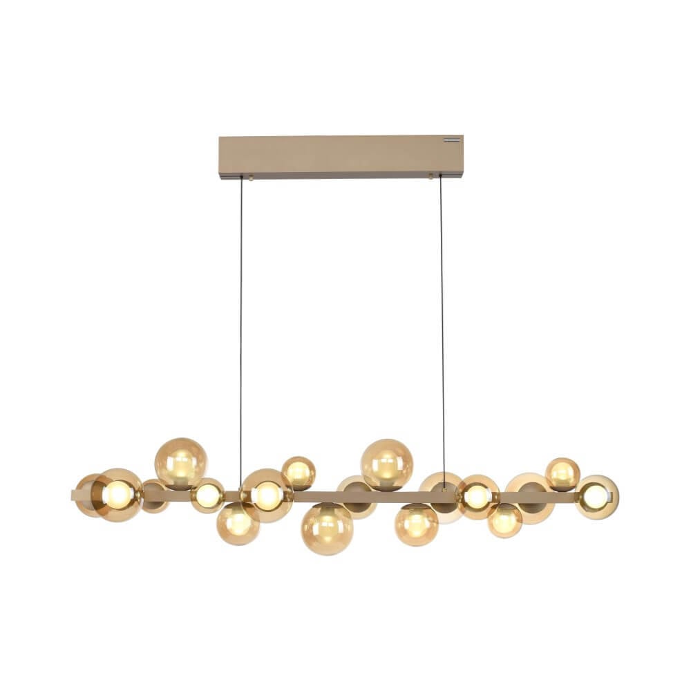 Paul Neuhaus Pure E-Popup LED hanglamp brons met 18 lichtpunten