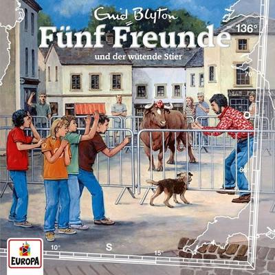 Folge 136: Fünf Freunde und der wütende Stier - Enid Blyton,Katrin McClean, Audio, 4064066601461