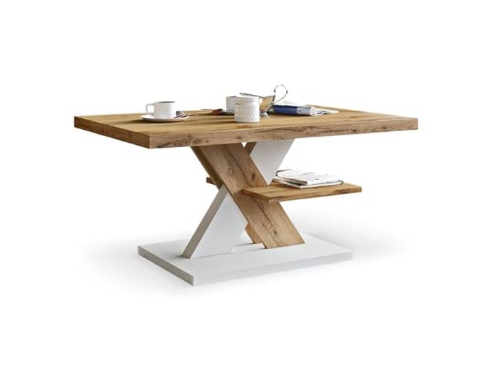 Viosimc Couchtisch, Moderner Wohnzimmertisch,Kaffeetisch, Sofatisch,Sofa Tisch mit Großer Ablage, Beistelltisch für Tee und Kaffee