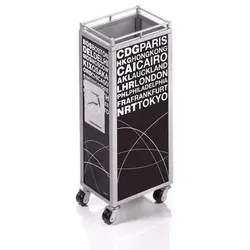 TROIKA MINI TROLLEY Stiftehalter Metall Schwarz, Weiß