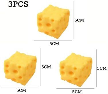 Uplifted Finds Giant Cheese Squeeze Toy Extra Large Slow Rebound Squishy Fidget Stress Relief 5cm 3pcs