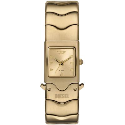 Quarzuhr DIESEL "CLOSER", gold (gelbgoldfarben), Armbanduhren, Damen, Quarzuhr, Armbanduhr, Damenuhr, Edelstahlarmband, analog
