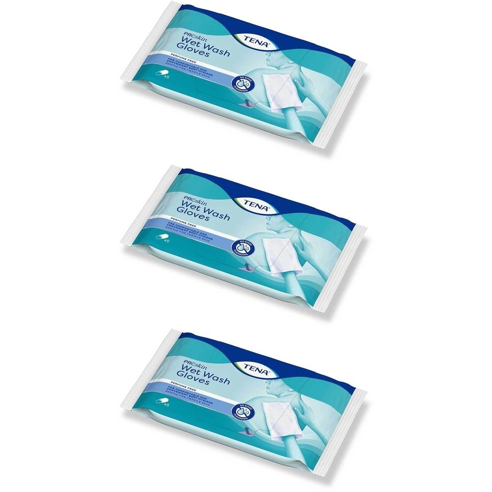 Tena WET Wash Glove PF x3 3x5 St Handschuhe