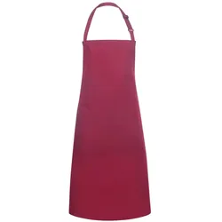 Karlowsky, Kochschürze, Latzschürze Basic, mit Schnalle und Tasche, bordeaux