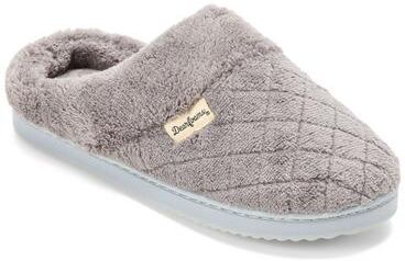 Women's Libby Quilted Terry Clog by Dearfoams in Medium Grey (Size S M)