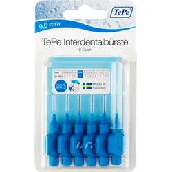 TEPE Interdentalbürste 0,6mm blau 6 St