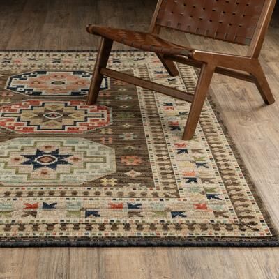 Style Haven Landon Tribal Triple Medallion Wool Blend Area Rug