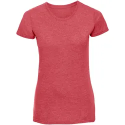 Russell Ladies HD T Damen T-Shirt extra langer Schnitt R-165F-0 Sublimationsdruck geeignet, red marl, XL