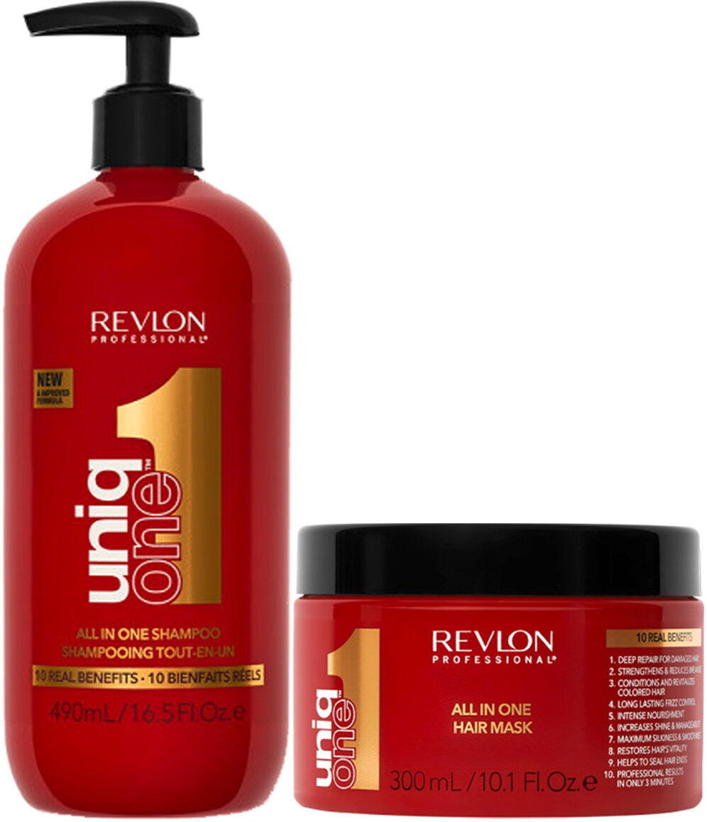 790ml Revlon Professional uniq one Classic Set (Shampoo 490ml + Mask 300ml)