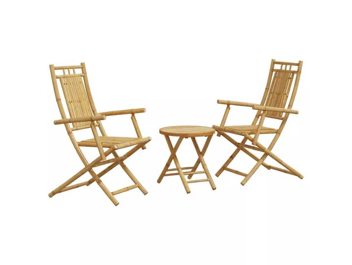 VidaXL - Bistro set bambus, One Size, Braun