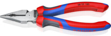 KNIPEX Pince combinée fine polie avec poignées multicomposants 185 mm (08 22 185)