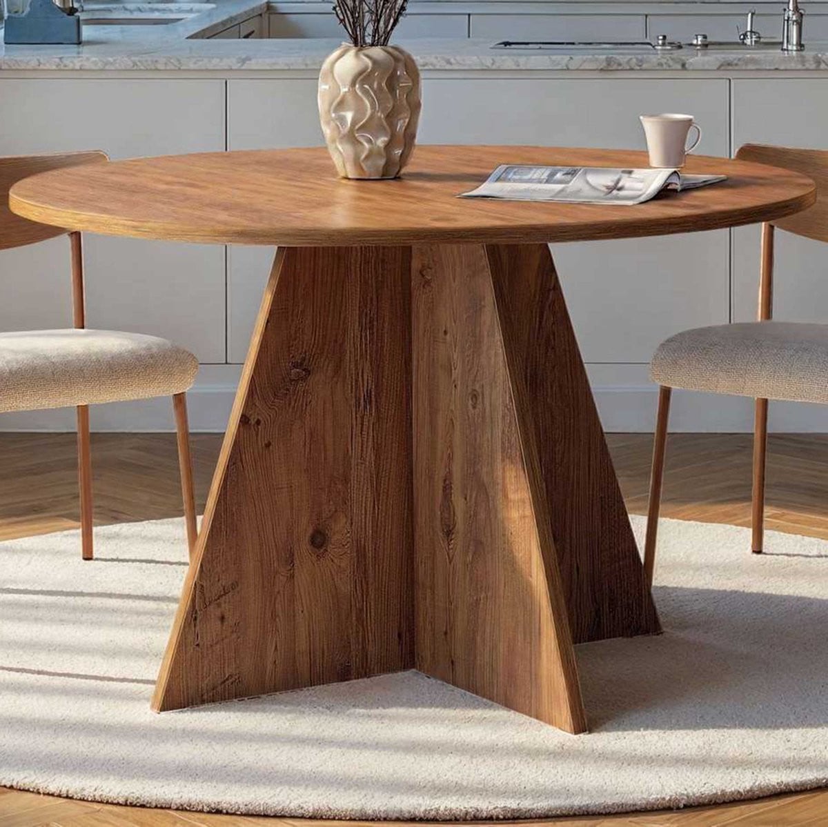 Asir Eettafel Atlantic Pine B/D/H: 120 x 120 x 75 cm