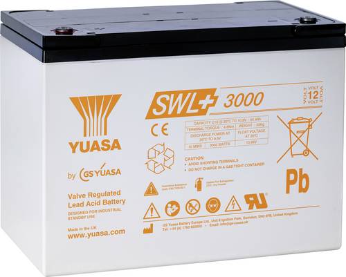 Yuasa SWL+3000 Bleiakku Blei-Vlies (AGM) 93.6Ah 12V 1St.