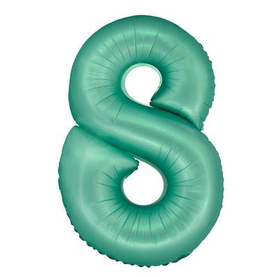 XL Folienballon mint matt Zahl 8