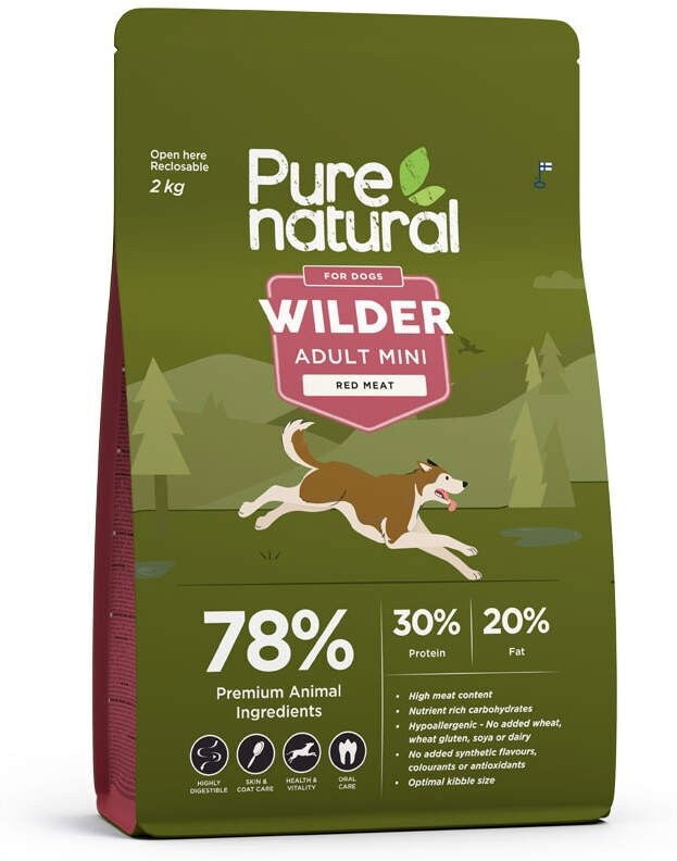 Purenatural Wilder Dog Adult Mini Red Meat Spannmålsfritt Torrfoder Till Hund