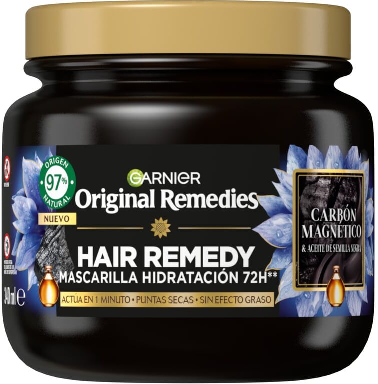 Garnier Original Remedies Hair Remedy Máscara Carvão Ativado 340 ml