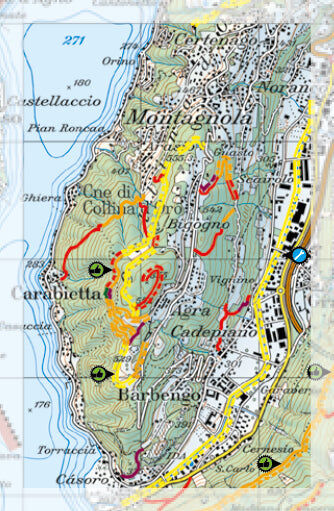 Carte Supertrail - Mendrisio   Supertrail Map