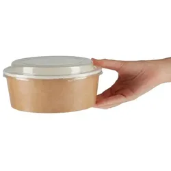Colpac Recycelbare Einweg Salat Schalen mit Deckel Groß 1300ml ( 150er Pack)