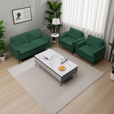 ZWYO HOSIMU 3-Piece Modern Upholstered Sofa with Overstuffed Headrest and Waist Pillows for Living Room, Bedroom