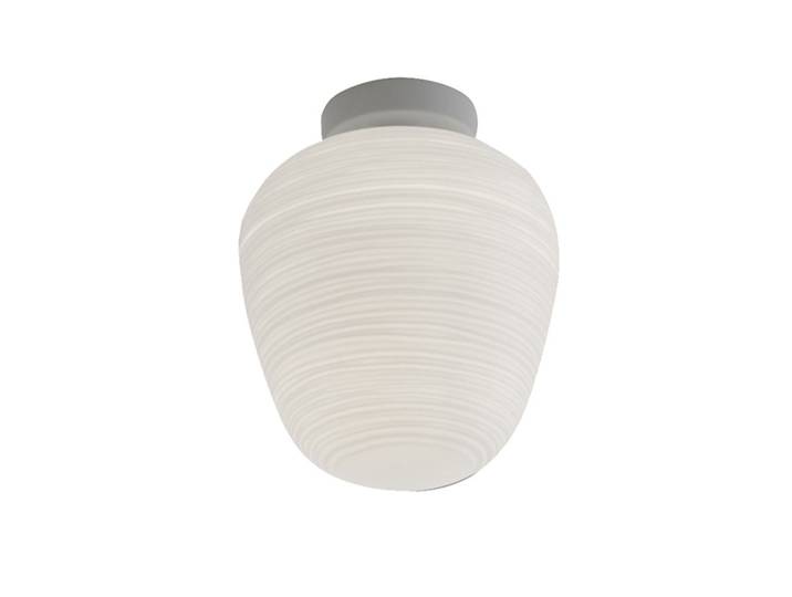 FOSCARINI lampe au plafond plafonnier RITUALS 3 (Blanc - Verre soufflé et métal verni)