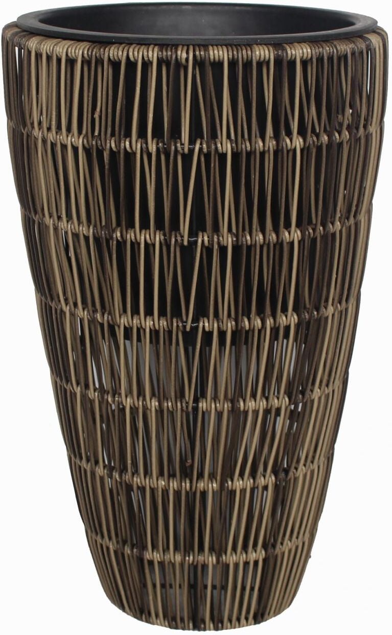 TrendLine Polyrattan Pflanztopf Ø26x42cm mit Einsatz