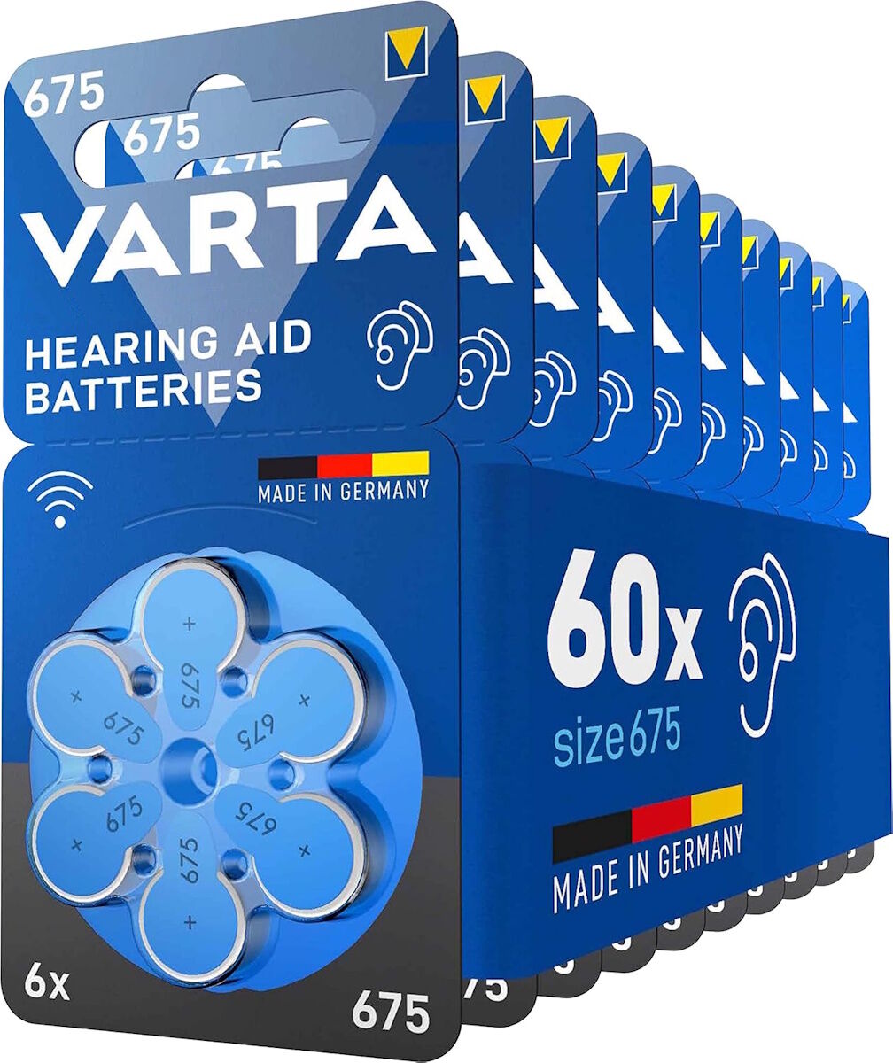 Varta Hearing Aid Batteries Size 675 Blue   60-Pack