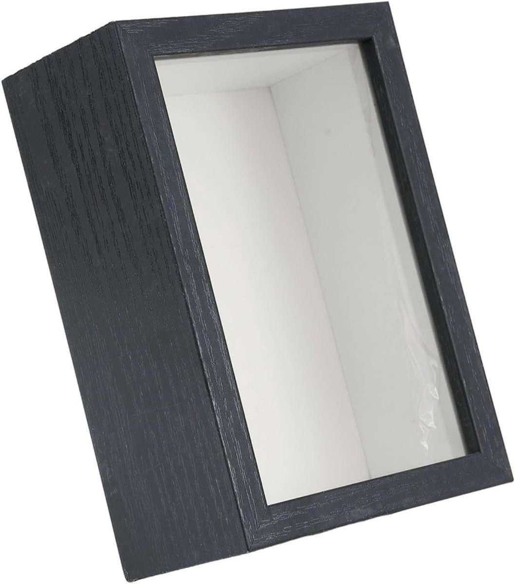 3D Shadow Box Diepe Vitrine voor Decoratie - Zwart - 7 Inch
