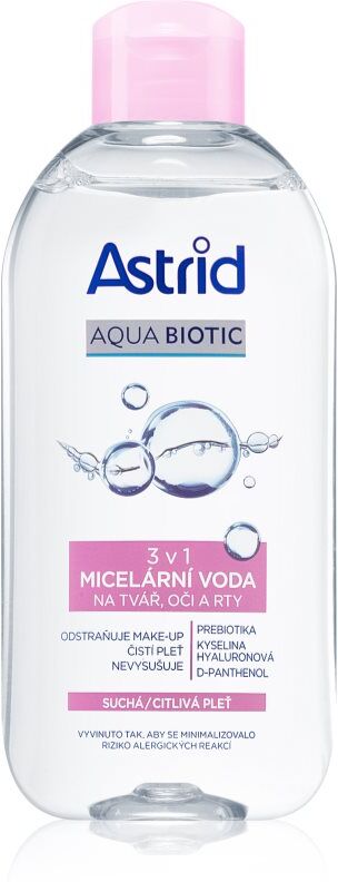 Astrid Aqua Biotic eau micellaire 3 en 1 pour peaux sèches et sensibles 400 ml
