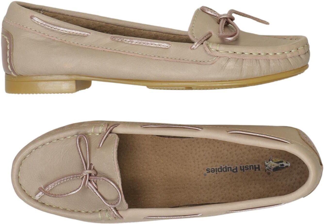 Hush Puppies Damen Halbschuh, Beige, Gr. EU 38, Leder - Second Hand