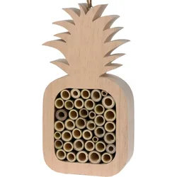 Insektenhotel ANANAS mit Bambusröhrchen für Wildbienen Bienen - 15,5x6x30 cm