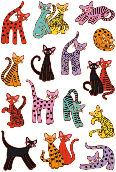Herma stickers Decor katter (3) 10st