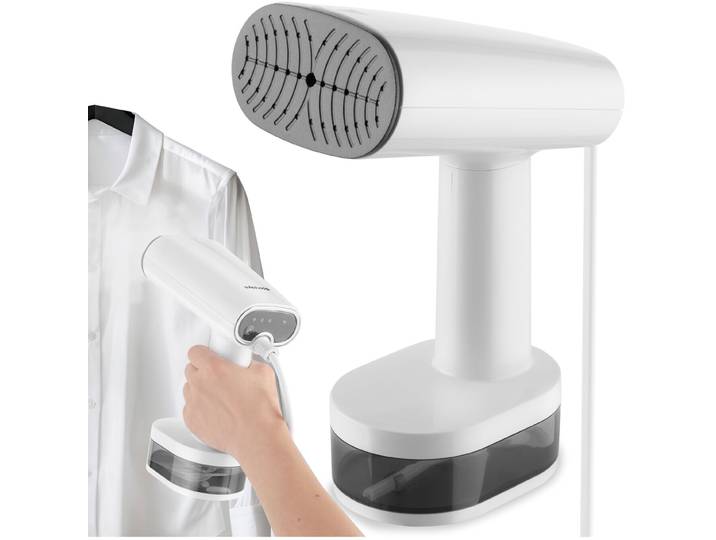 Défroisseur vapeur avec 4 modes et adaptateur pour bouteille, 370 ml, 1640 W - blanc