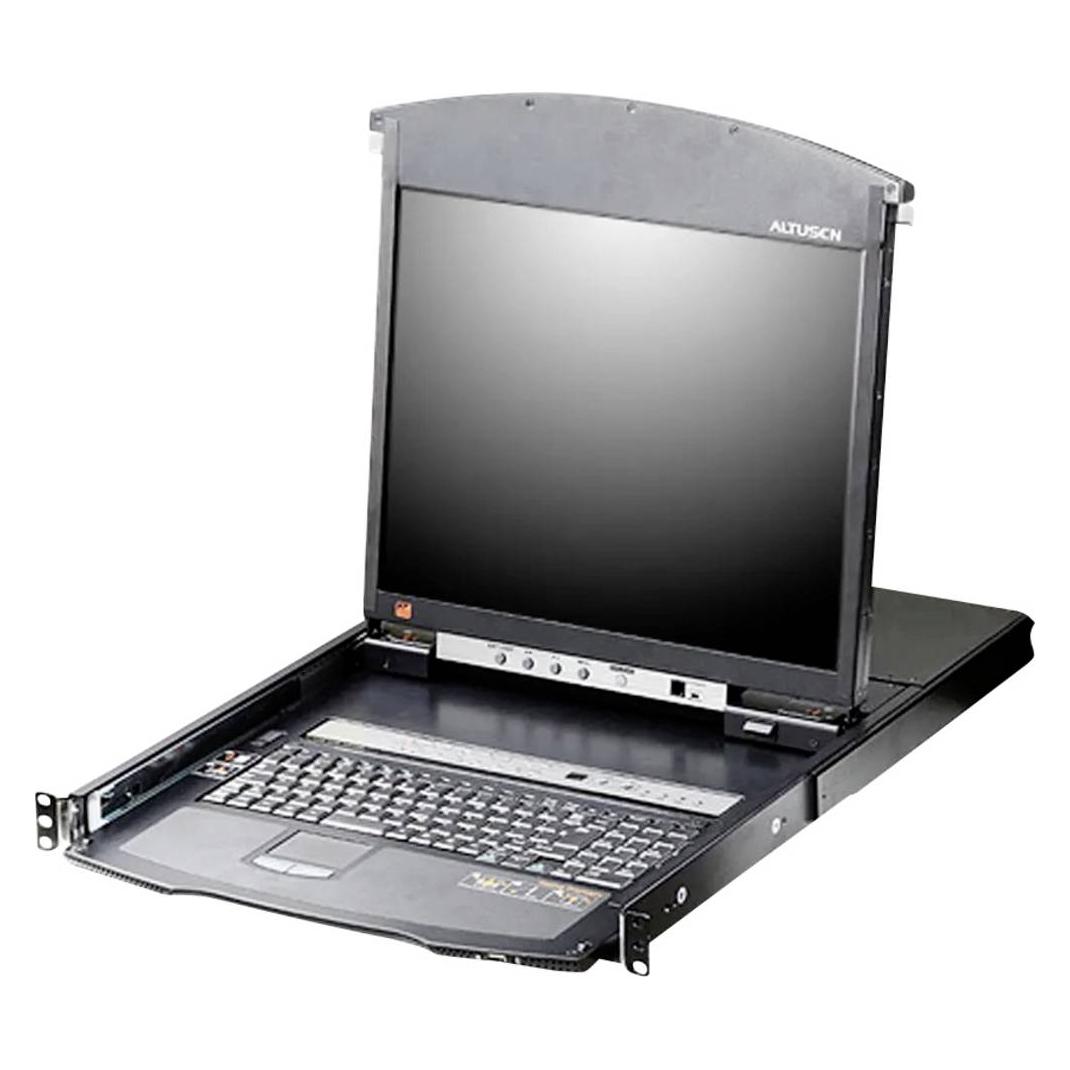 Aten KL1516AiM IT Cat.5 KVM over IP Switch 16-Port 17"-LCD, Dual-Rail, IT-Layout (KL1516AiM IT)