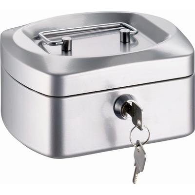 ALCO Geldkassette Stahlblech mit Schloss 155x120x80mm silber